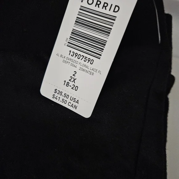 Torrid black signature waist lace leggings size 2 - Picture 5 of 6